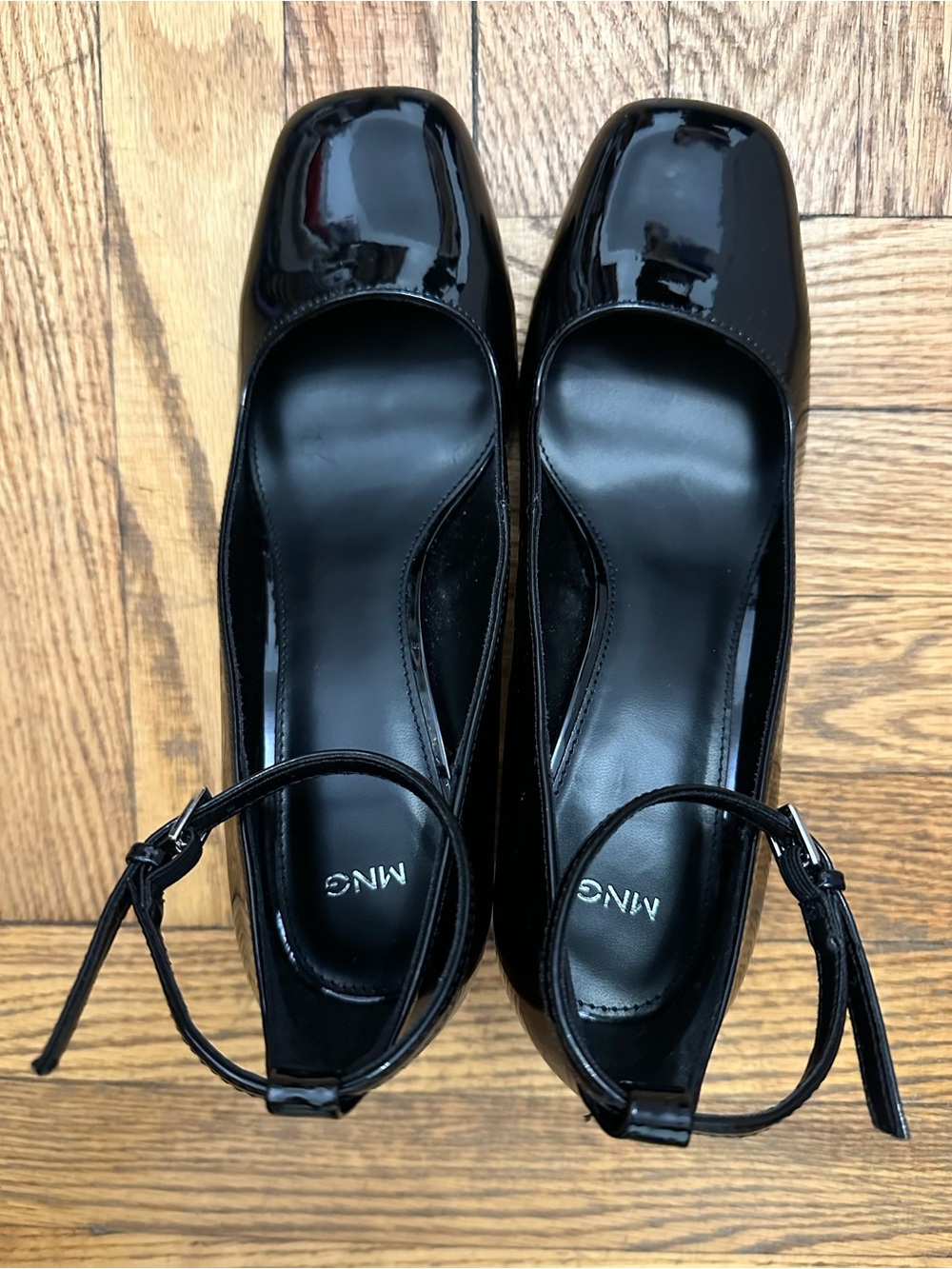 Mango Patent Leather High-Heeled Shoes With Ankle Straps - Picture 7 of 8